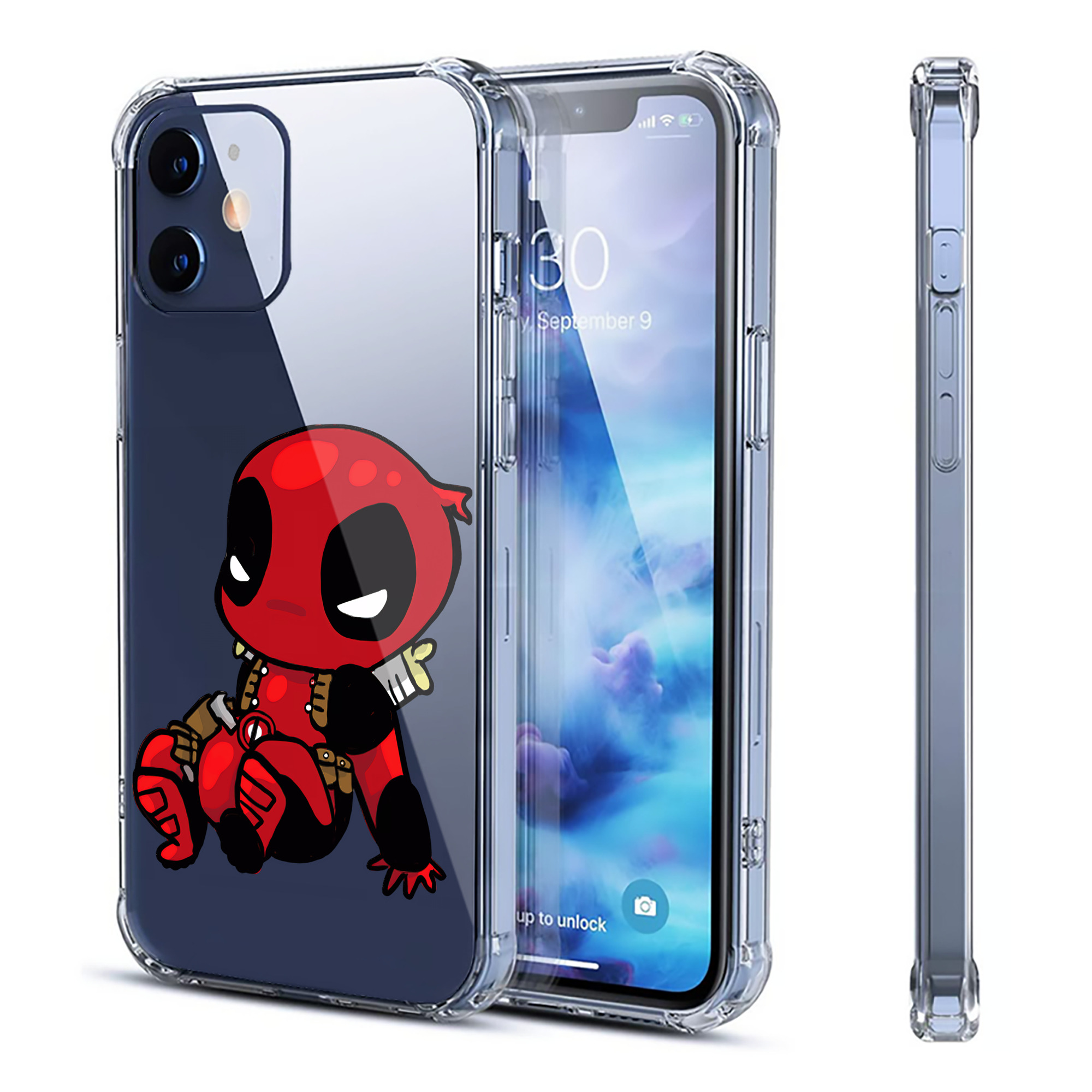 （画像用） Deadpool デッドプール 【iPhone 12シリーズ対応】透明スマホケース（クリアソフトケース）